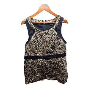 Torrid Sleeveless Peplum Animal Print Top
